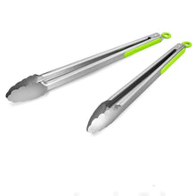 Carregar imagem no visualizador da galeria, A0941, Silicone BBQ Turners, Cooking Locking Food Kitchen Tongs 14 &amp; 16 inch 2 set &amp;
