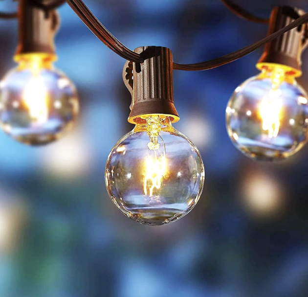 A6190, 12 ft 12-Bulb Cafe String Light  .C5. &