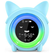 Charger l&#39;image dans la galerie, A6118,Kids Alarm Clock, Toddlers Sleep Training Clock with Night Light, Soun Machine, Nap Timer  &amp;
