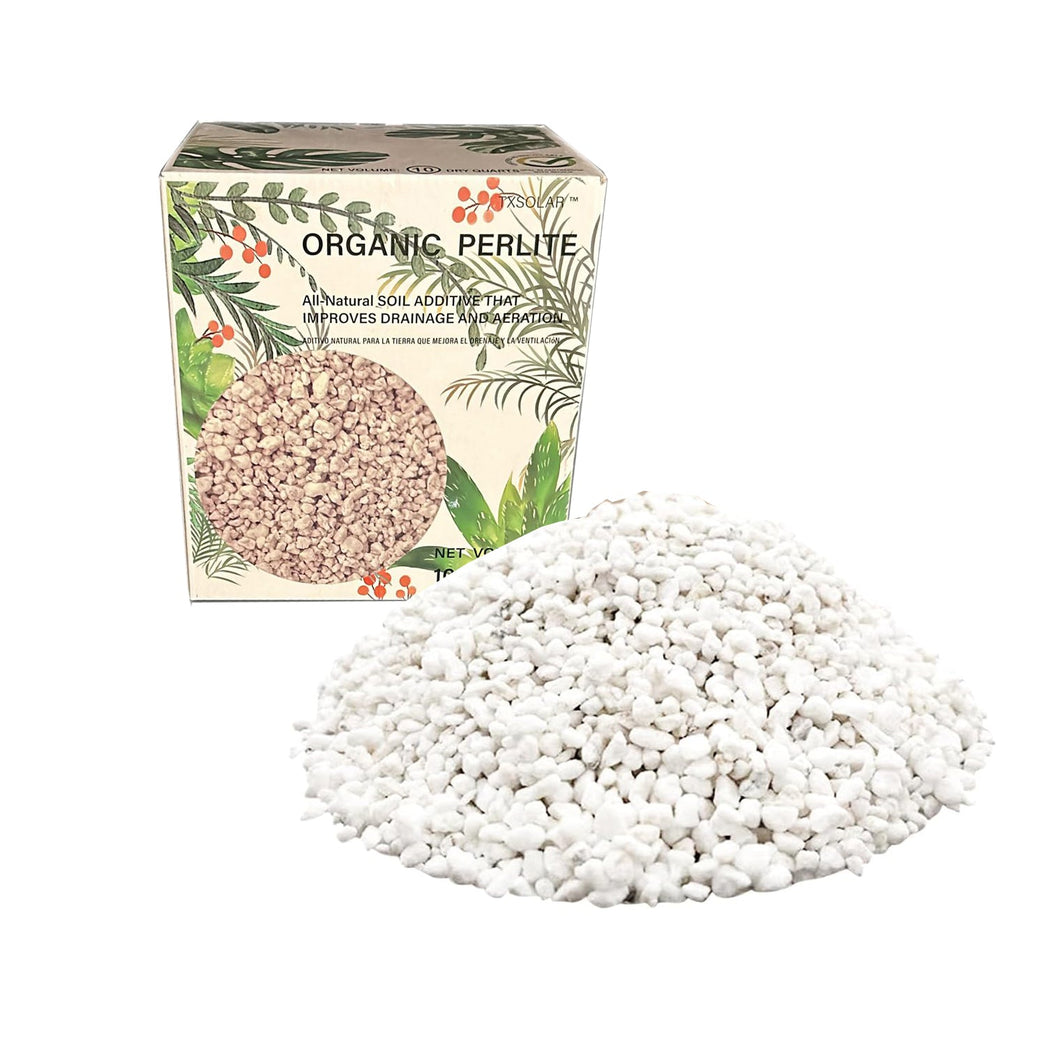 A6997, 10 QT Perlite 3-6 mm Horticultural Organic Perlite Bulk for Plants Natural Potting Soil Mix Additive